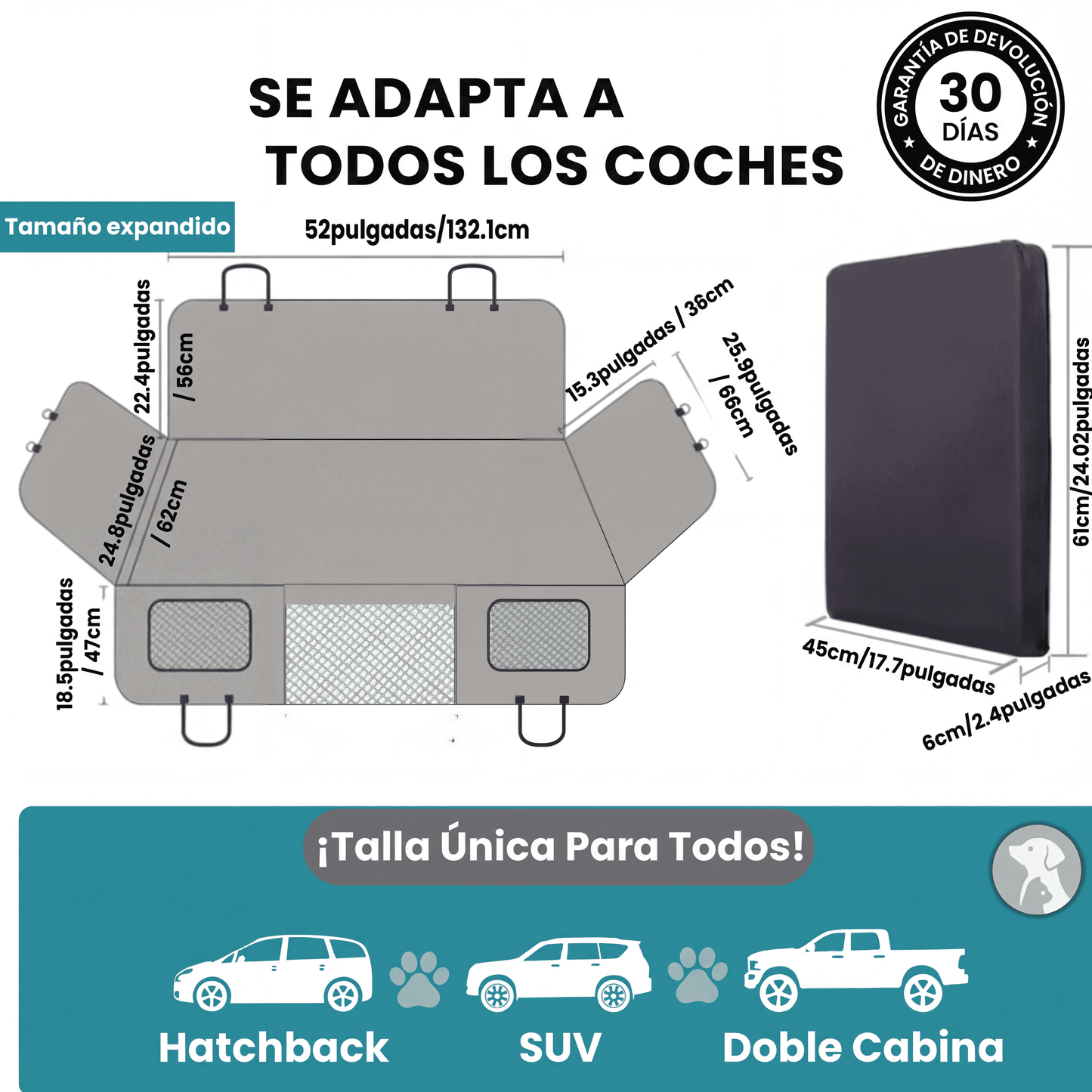 Cubre asientos para perros